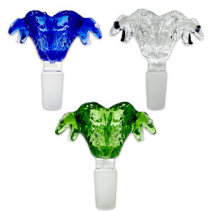 ALPHA GLASS BOWLS 14MM JAR - 14MM MALE DOUBLE SNAKE 10CT JAR