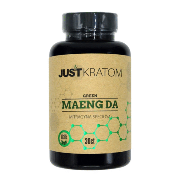 JUST KRATOM CAPSULES 30CT - MAENG DA GREEN VEIN