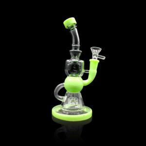 ALPHA GLASS BEAKER 8.5'' ALPHA SHOWER HEAD RECYCLER WATER PIPE - LIME GREEN