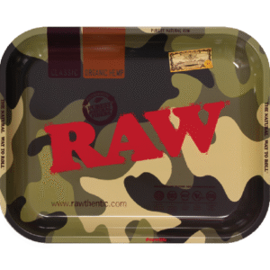RAW ROLLING PAPERS ROLLING TRAY - LARGE CAMO