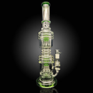 ALPHA GLASS BEAKER 20.50'' ALPHA DOUBLE OCTO 8 ARM WATER PIPE - GREEN