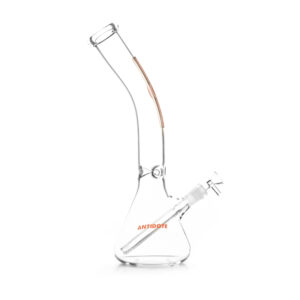 ANTIDOTE GLASS 17'' BENT NECK BEAKER-RED LABEL