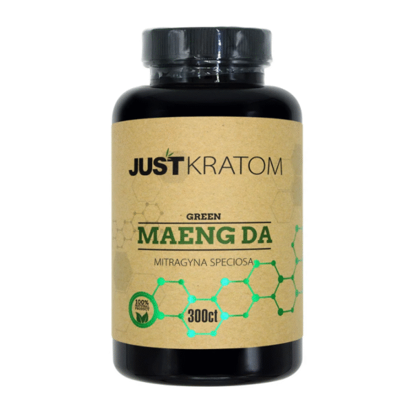JUST KRATOM CAPSULES 300CT - MAENG DA GREEN VEIN