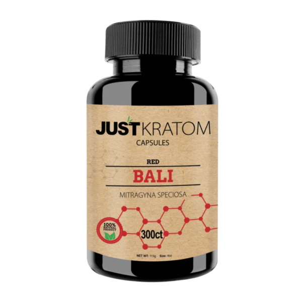 JUST KRATOM CAPSULES 300CT - BALI RED VEIN