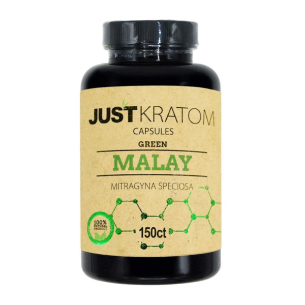 JUST KRATOM CAPSULES 150CT - MALAY GREEN VEIN