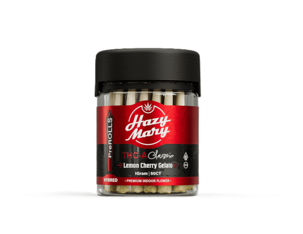 HAZY MARY THCA 1GM PRE-ROLLS JAR 50CT - LEMON CHERRY GELATO HYBRID