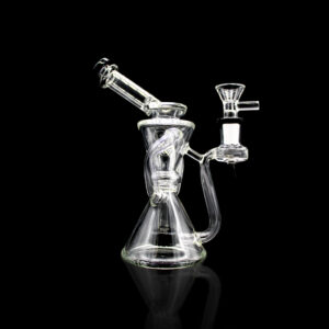 ALPHA GLASS BEAKER 7'' ALPHA SHOWER HEAD RECYCLER WATER PIPE - BLACK