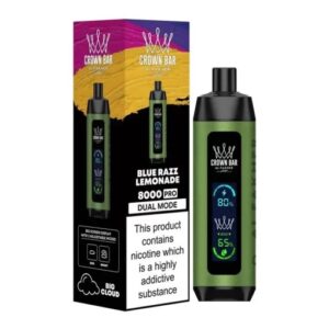 AL FAKHER CROWN BAR PRO 8000 BOX OF 5 - BLUE RAZZ LEMONADE