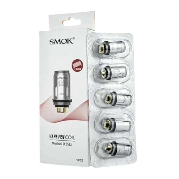 SMOK VAPE PEN COIL 5PCS - MESH 0.15 OHMS