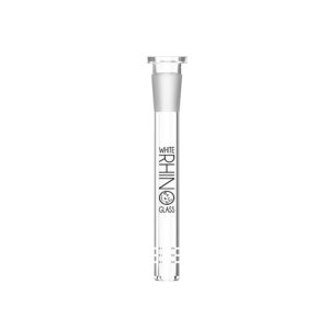 WHITE RHINO GLASS ON GLASS DOWNSTEM - 5''