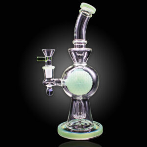 ALPHA GLASS BEAKER 9'' ALPHA SHOWER HEAD BALL RIG XL - CYAN GREEN