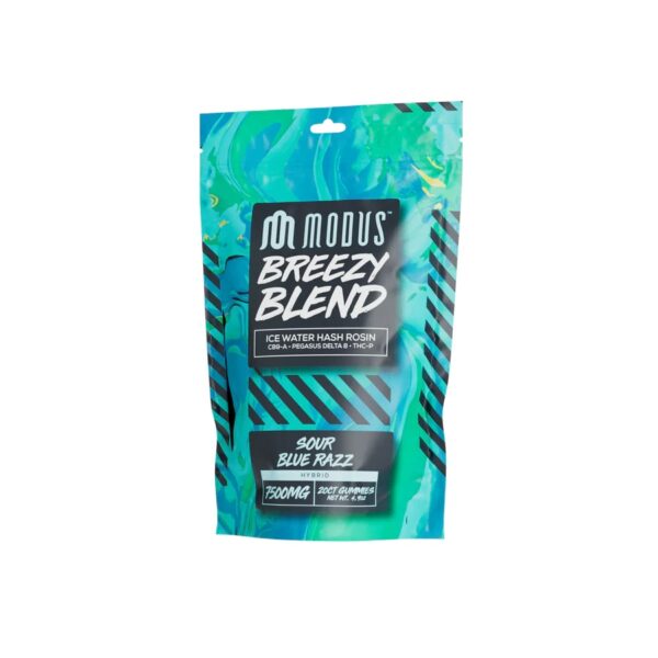 MODUS BREEZY BLEND 7500MG GUMMIES BOX OF 5 - SOUR BLUE RAZZ HYBRID