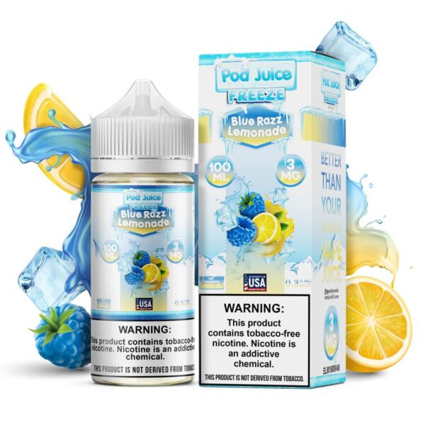 POD JUICE FREEZE 100ML 6MG - BLUE RAZZ LEMONADE
