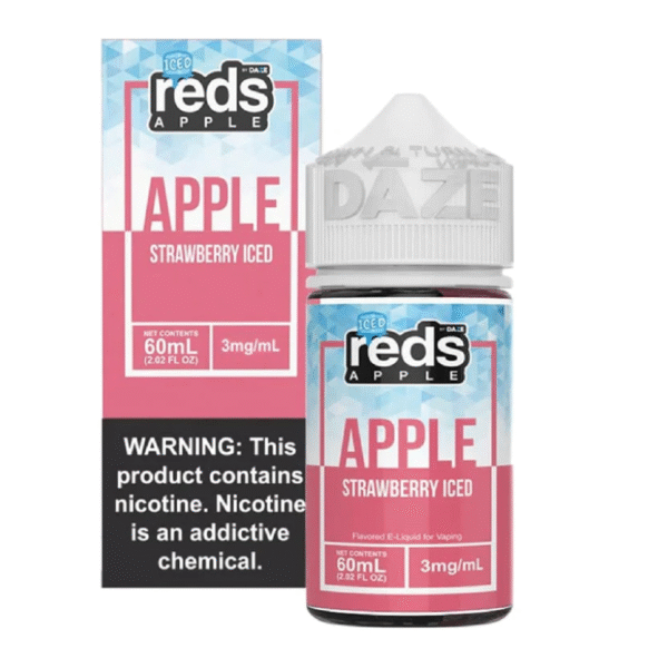 DAZE REDS APPLE 60ML 3MG - STRAWBERRY ICED