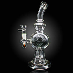 ALPHA GLASS BEAKER 9'' ALPHA SHOWER HEAD BALL RIG XL - CLEAR BLACK