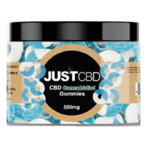 JUST CBD GUMMIES 500MG - BLUE RASPBERRY RINGS