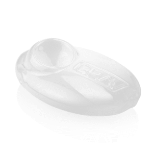 GRAV GLASS PEBBLE SPOON - WHITE