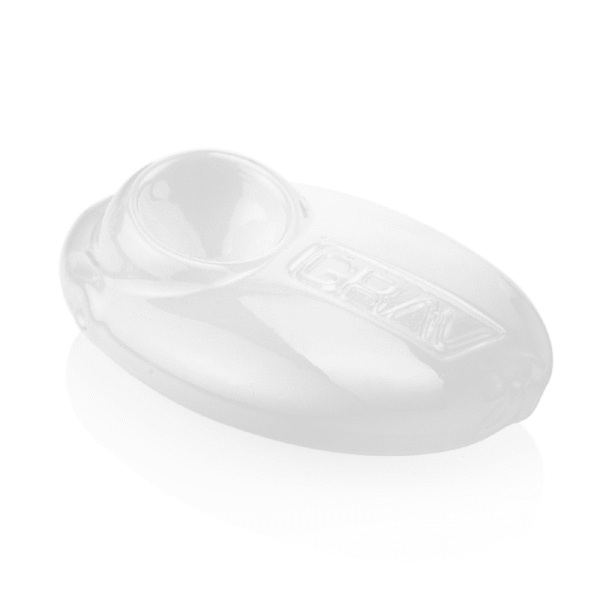 GRAV GLASS PEBBLE SPOON - WHITE