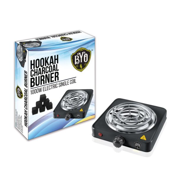 BYO HOOKAH CHARCOAL BURNER 1000W ELECTRIC SINGLE COIL