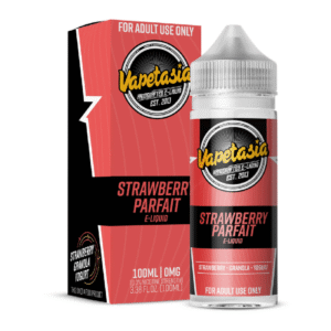 VAPETASIA 100ML 0MG - STRAWBERRY PARFAIT