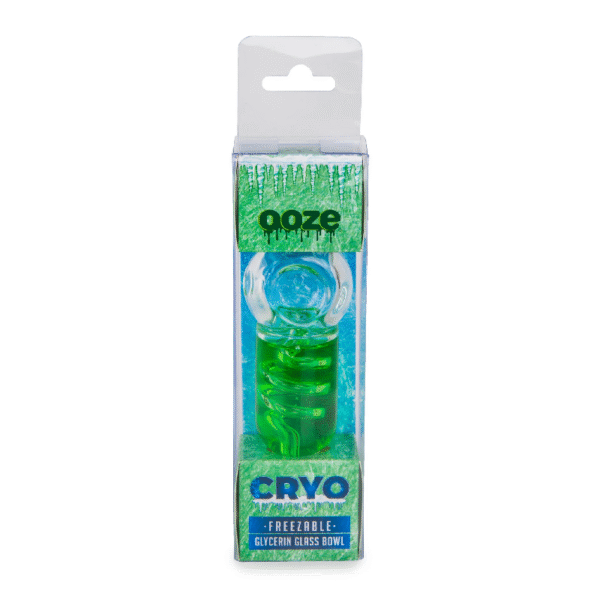 OOZE CRYO FREEZABLE GLYCERIN GLASS BOWL - GREEN