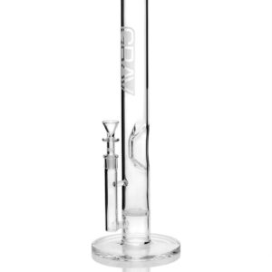 GRAV GLASS BEAKERS LARGE STRAIGHT BASE W/ DISC WATER PIPE - CLEAR