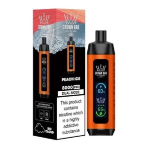 AL FAKHER CROWN BAR PRO 8000 BOX OF 5 - PEACH ICE