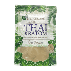 REMARKABLE HERBS KRATOM POWDER 8OZ - THAI GREEN VEIN