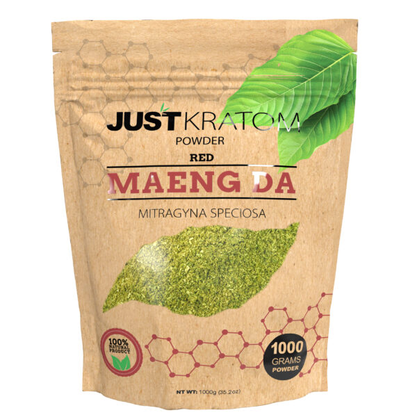 JUST KRATOM POWDER 1000 GRAMS - MAENG DA RED VEIN