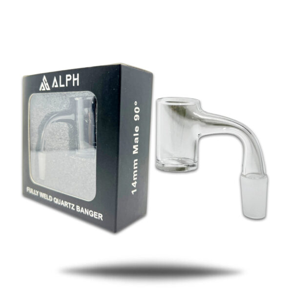 ALPHA GLASS BANGERS 14MM 90D - FULLY WELD QUARTZ BANGER