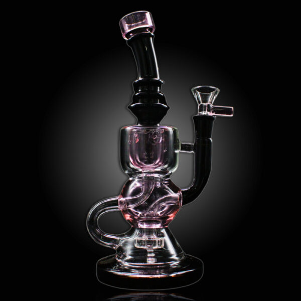 ALPHA GLASS BEAKER 9.5'' ALPHA SHOWERHEAD INCYCLER BALL RIG - PINK