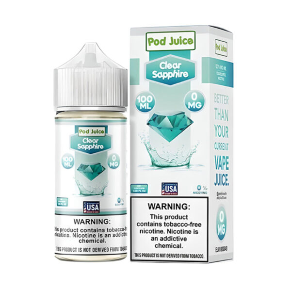 POD JUICE 100ML 0MG - CLEAR SAPPHIRE