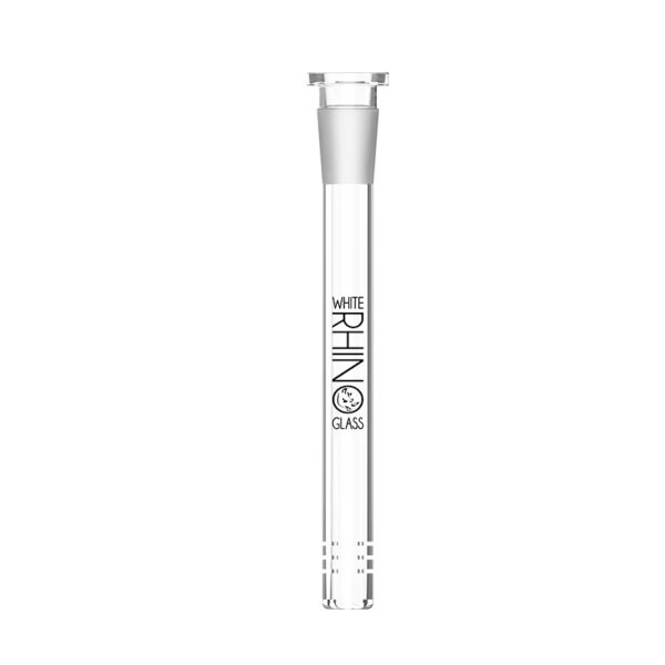 WHITE RHINO GLASS ON GLASS DOWNSTEM - 6''