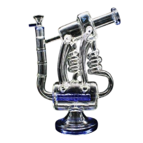 ALPHA GLASS BEAKER 10'' ALPHA ECOSCOPE PERC WATER PIPE - DARK BLUE