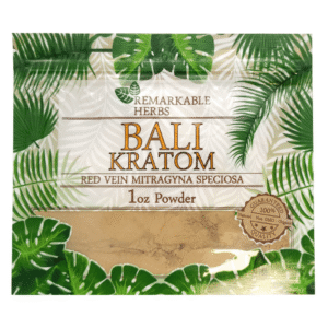 REMARKABLE HERBS KRATOM POWDER 1OZ - BALI RED VEIN
