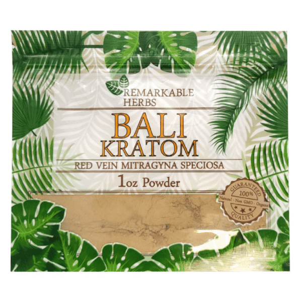 REMARKABLE HERBS KRATOM POWDER 1OZ - BALI RED VEIN