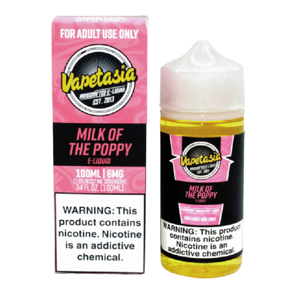 VAPETASIA 100ML 6MG - MILK OF THE POPPY