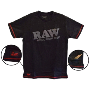 RAW CORE COTTON SHIRT WITH ZIPPER POCKET - BLACK LARGE