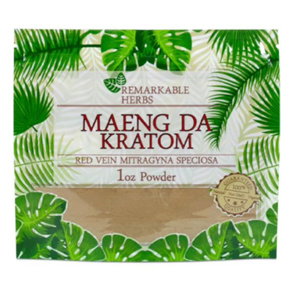 REMARKABLE HERBS KRATOM POWDER 1OZ - MAENG DA RED VEIN