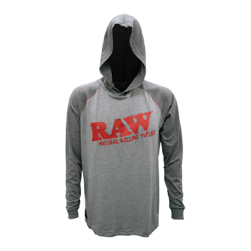 RAW ROLLING PAPERS LONG SLEEVE SHIRT RPRAWR22091 - GREY KING SIZE (LARGE)