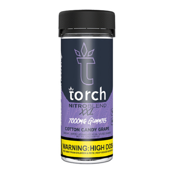 TORCH NITRO BLEND XXL 7000MG GUMMIES BOX OF 6 - COTTON CANDY GRAPE