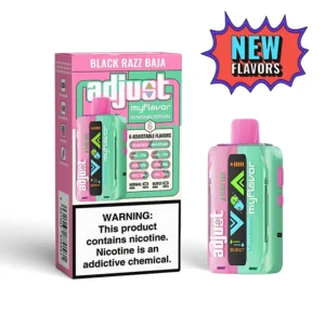 ADJUST MY FLAVOR DISPOSABLE 40000 BOX OF 5 - BLACK RAZZ BAJA