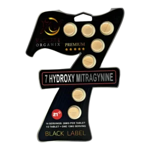 NATURE'S ORGANIX 7-HYDROXYMITRAGYNINE TABLETS 26MG 7CT BLACK LABEL - UNFLAVORED