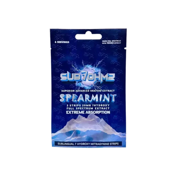 SUB 7OHMZ 7-HYDROXYMITRAGYNINE FULL SPECTRUM EXTRACT SUBLINGUAL STRIPS 20MG 3CT - SPEARMINT