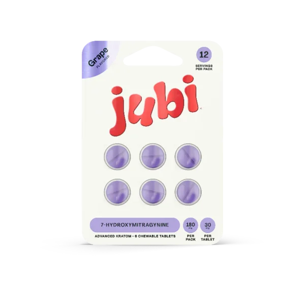 JUBI ADVANCED KRATOM 7-HYDROXYMITRAGYNINE TABLETS 30MG 6CT - GRAPE