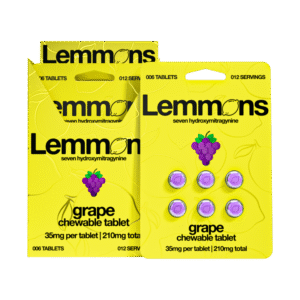 EXODUS LEMMONS 7-HYDROXYMITRAGYNINE CHEWABLE TABLETS 35MG 6CT - GRAPE