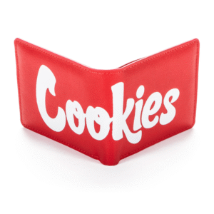 COOKIES BILLFOLD TEXTURED FAUX LEATHER WALLET - RED