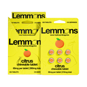 EXODUS LEMMONS 7-HYDROXYMITRAGYNINE CHEWABLE TABLETS 35MG 6CT - CITRUS
