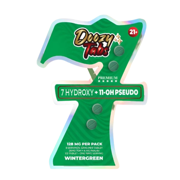 DOOZY TABS 7-HYDROXY + 11-OH PSEUDO TABLETS 32MG 4CT - WINTERGREEN