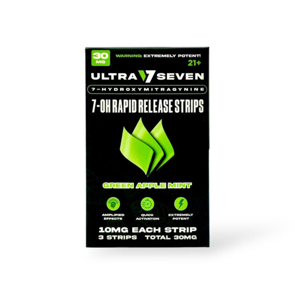 ULTRA SEVEN 7-HYDROXY RAPID RELEASE STRIPS 3CT 10MG - GREEN APPLE MINT